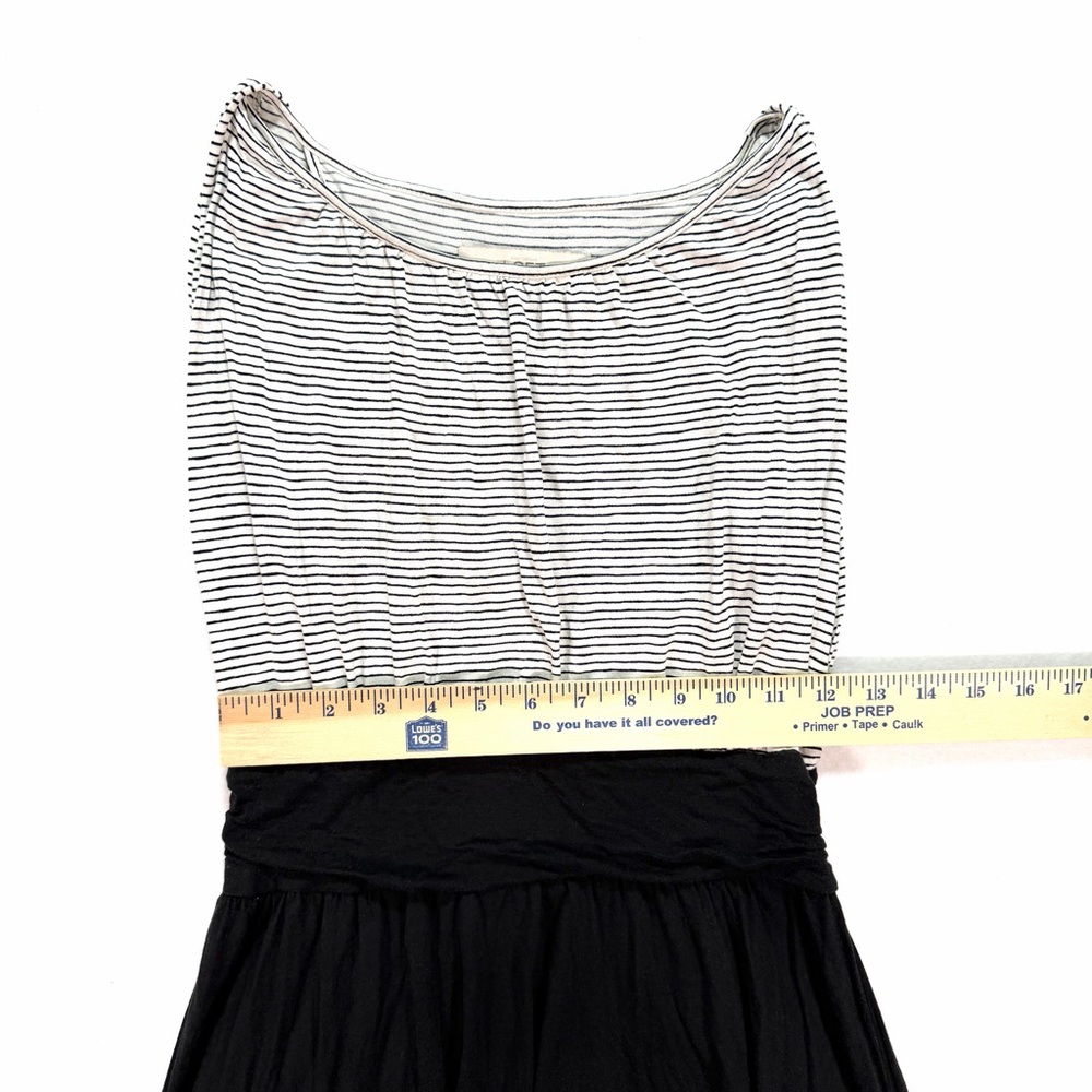 Ann Taylor LOFT Women's Jersey Knit Sleeveless Dress Black White XS Stretch - Picture 4 of 5